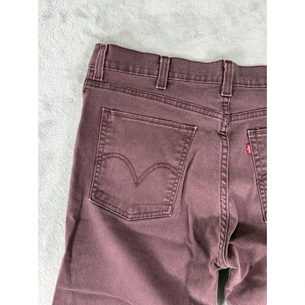 Levis 510 Pants Men's 38x32 Burgundy Skinny Jeans - Picture 12 of 13